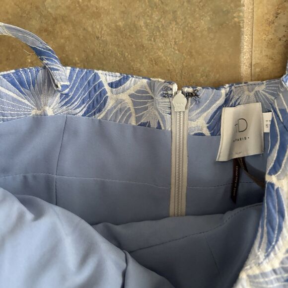 HD In Paris Dress Womens Size 2 Blue Spaghetti Strap Body Con Anthropologie - Picture 7 of 10